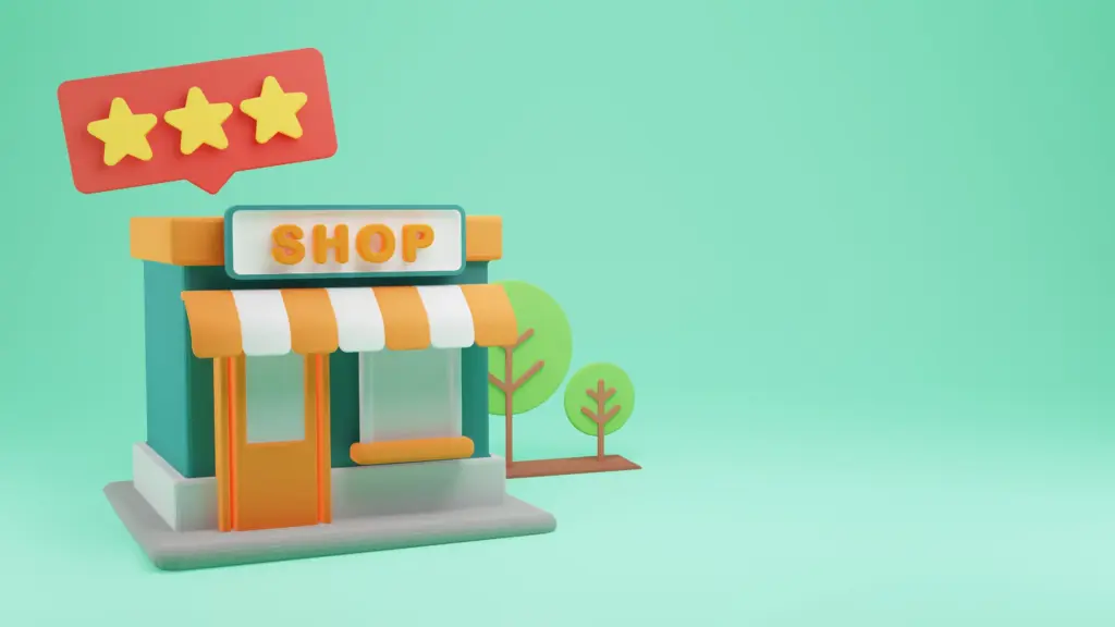 3D-Rendering eines Onlineshops