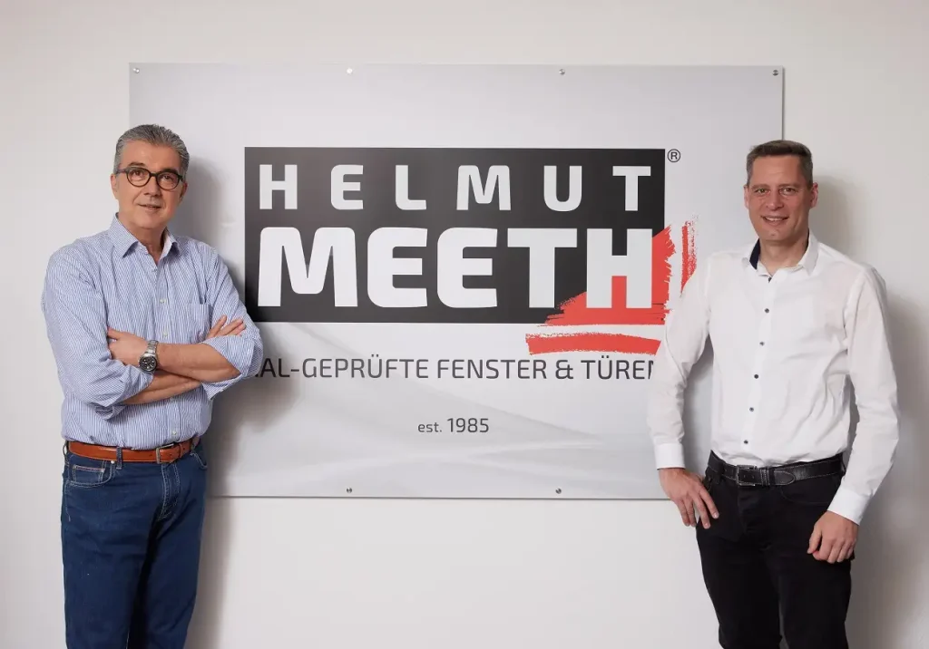 Zu sehen sind der Geschäftsführer Helmut Meeth und der Projektverantwortliche bei der Helmut Meeth GmbH & Co. KG, Markus Jungbluth.