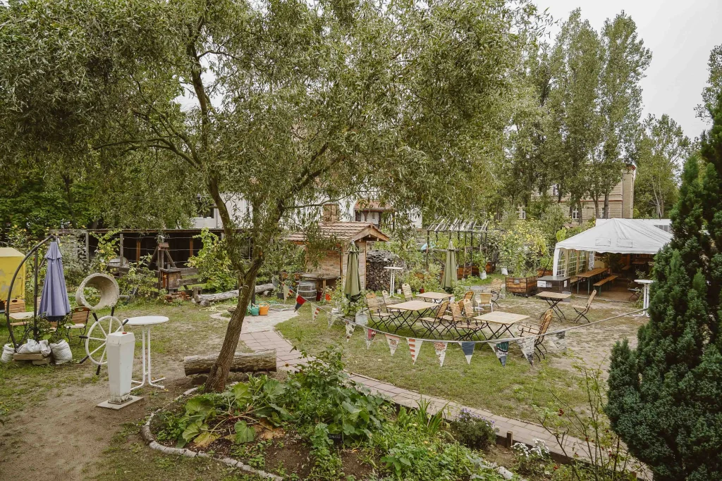 Ansicht eines Gartens