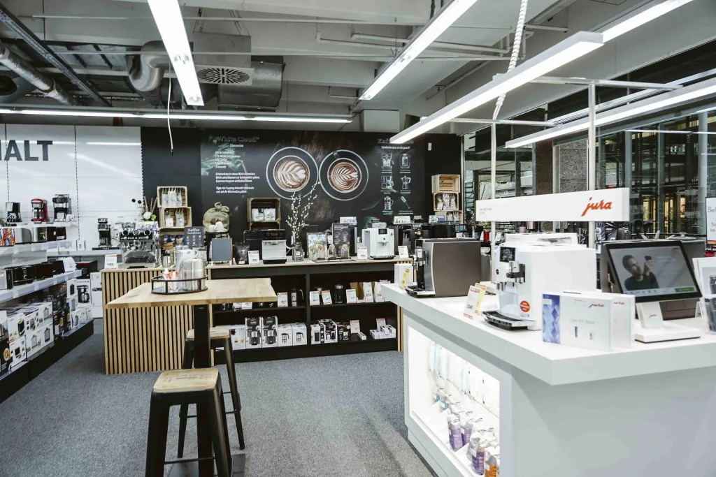 Kaffee Abteilung emotional gestaltet