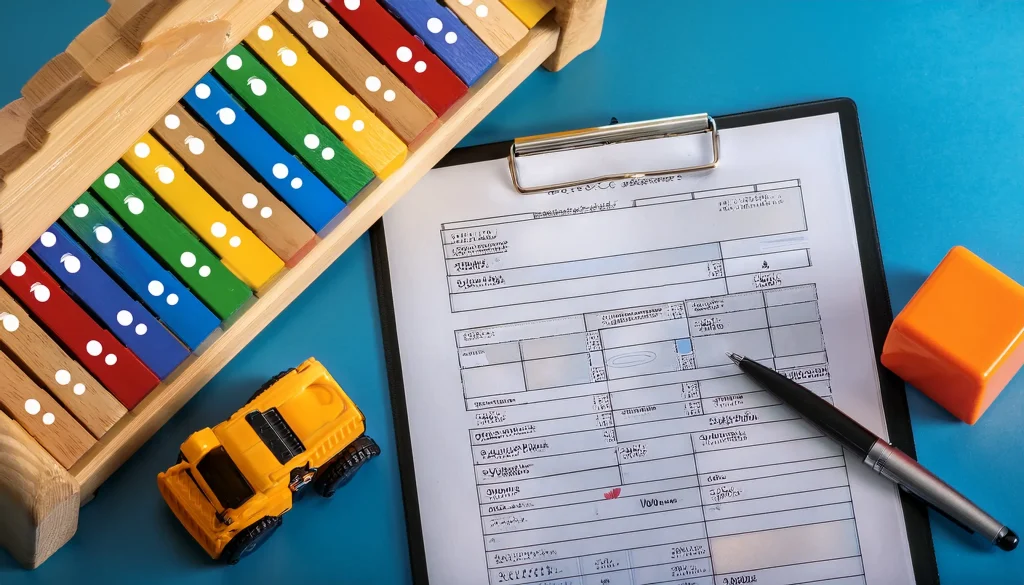 Spielwaren und eine Liste an Lieferanten