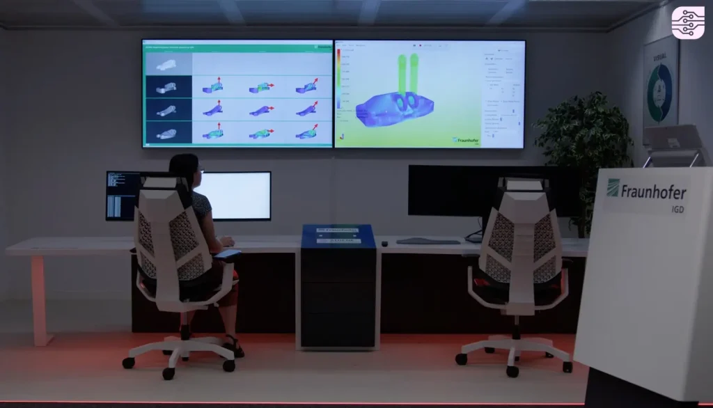Geschwindigkeitstests der Software an einem Bauteil