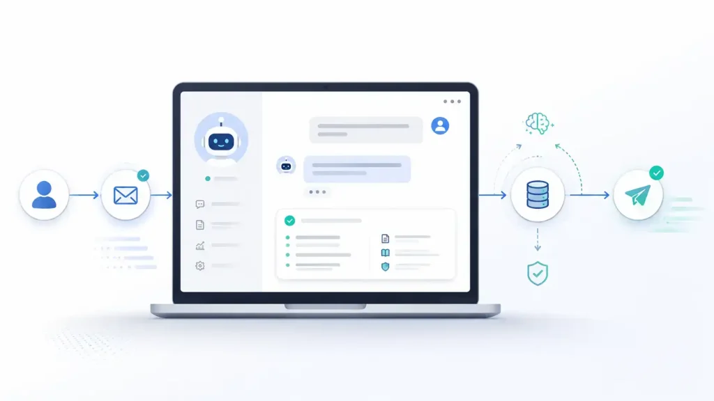 sdfKI-gestützter Chatbot für Kundenabfragen (KI-generiertes Bild)
